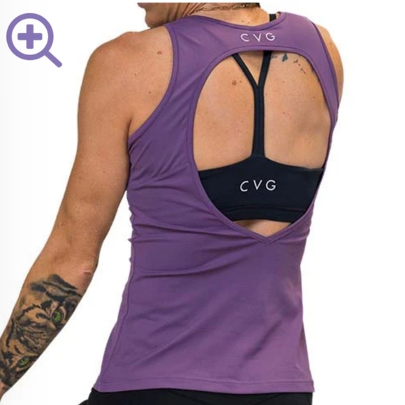 CVG Tops - NEW CVG Peekaboo Back Tank Top | Grape Small